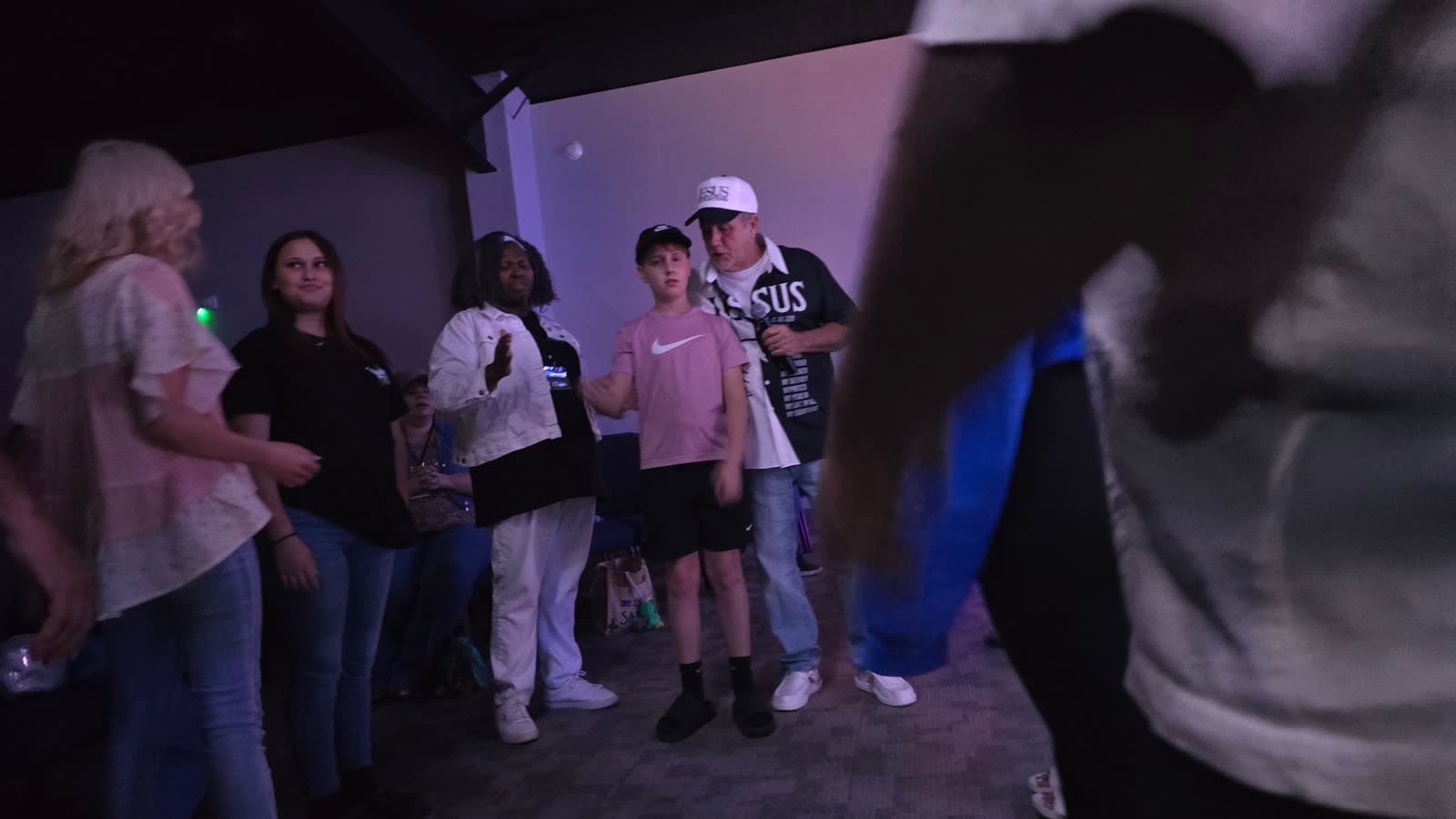 Teenagers gathered at a SHAC Youth night